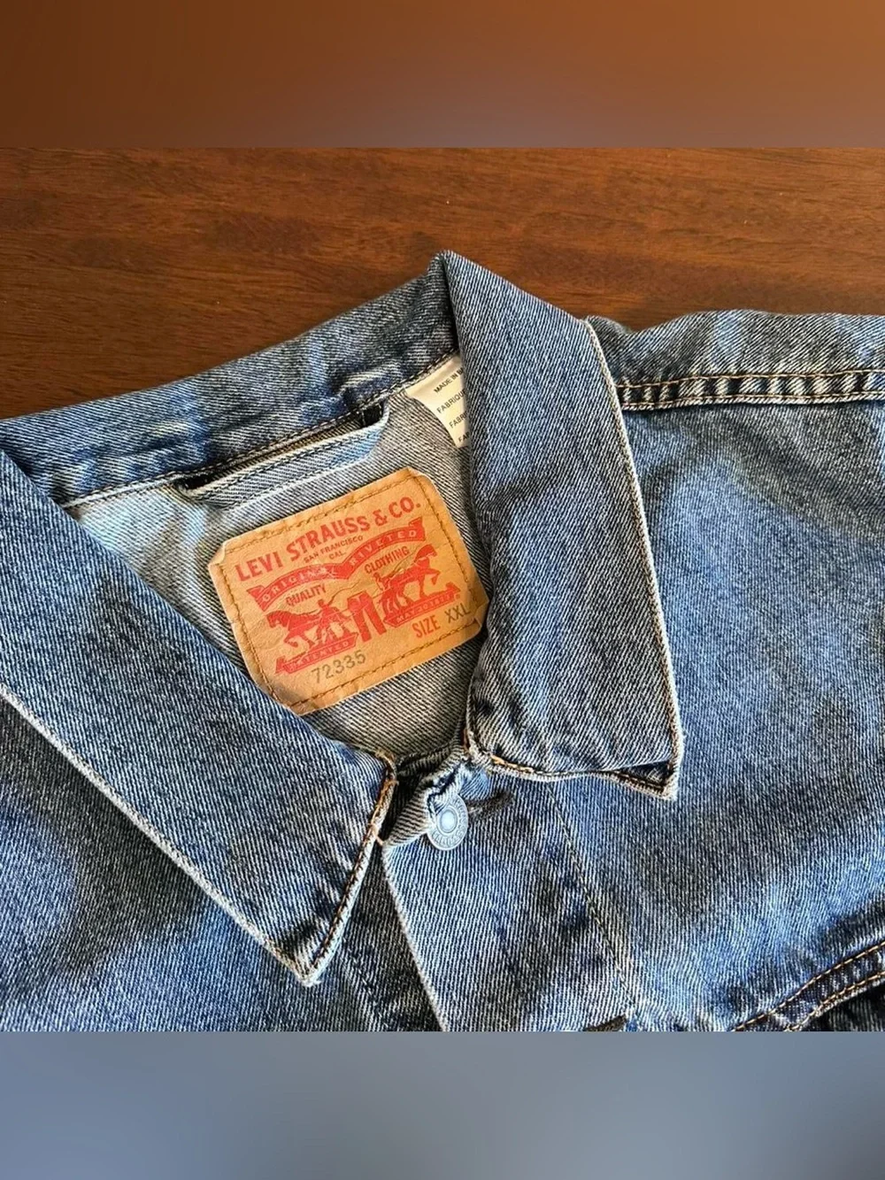 Levi’s 72335 Denim Jacket Men’s 2XL Blue Trucker Jean Jacket